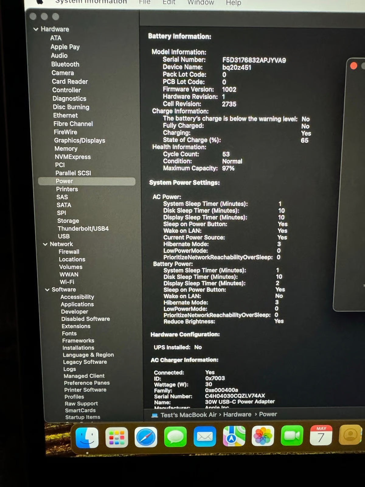 MacBook Air 2020 M1 256GB 8gb RAM! Like New 6M58