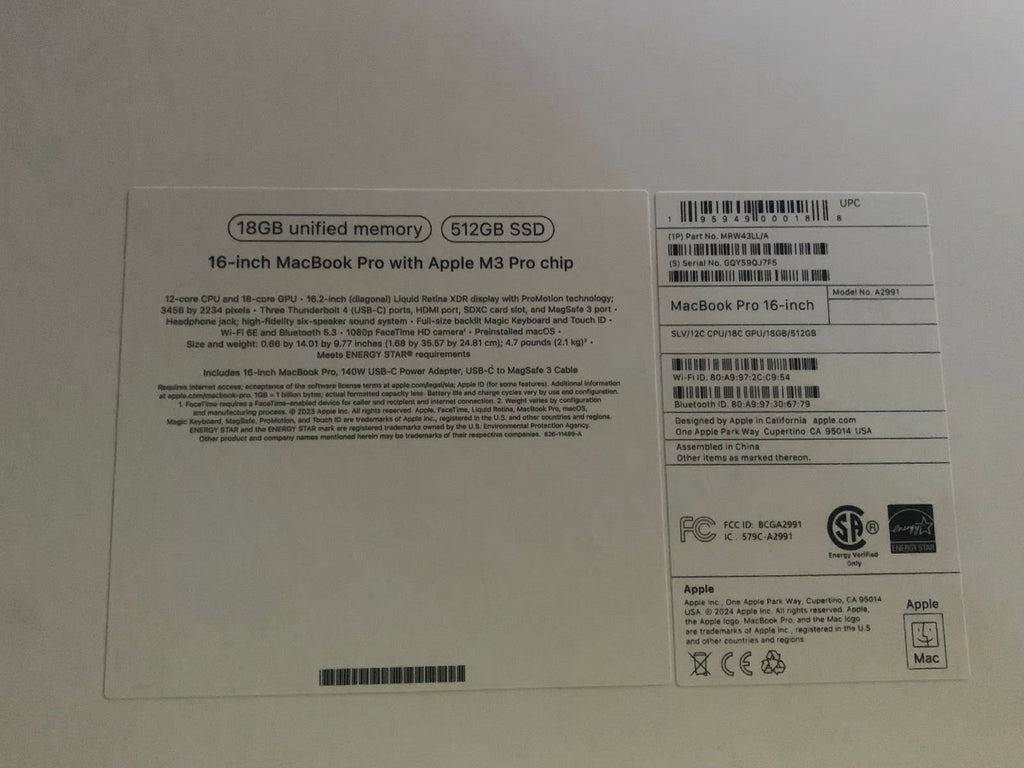 16-inch MacBook Pro with apple M3 Pro Chip 2L23