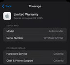 AirPods Max Pink Original Apple Headphones with Apple care till August 2025 9D12