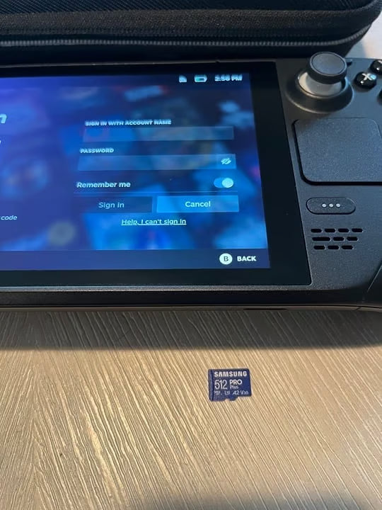 Valve Steam Deck 512GB Handheld Console With 512GB Samsung Pro MicroSD Included 9K96