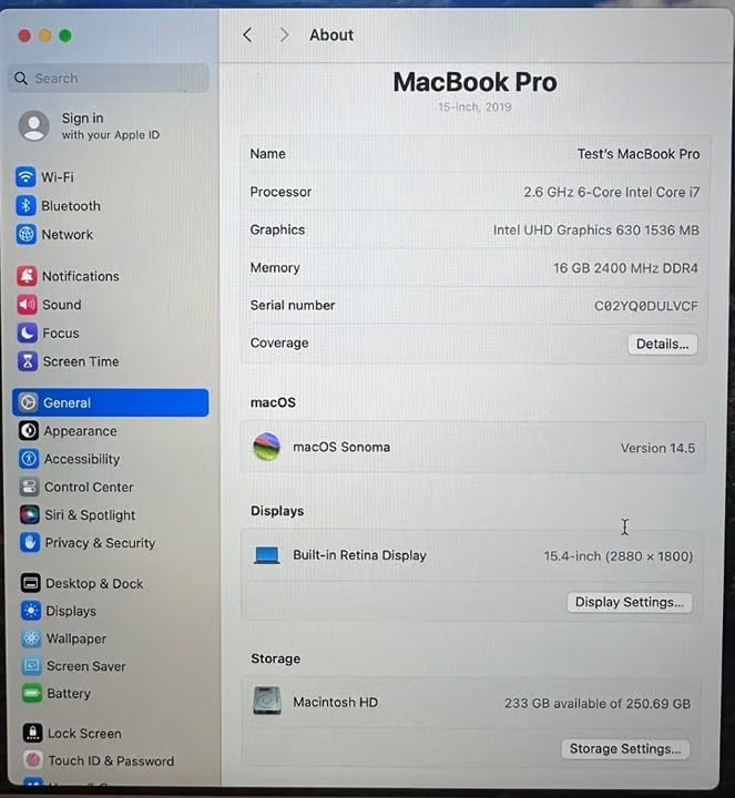 MacBook Pro 5J62