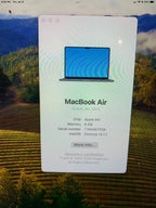 Apple 2023 MacBook Air 15-inch M2 Chip 8GB RAM 256GB SSD BLUE -TESTED 6L26