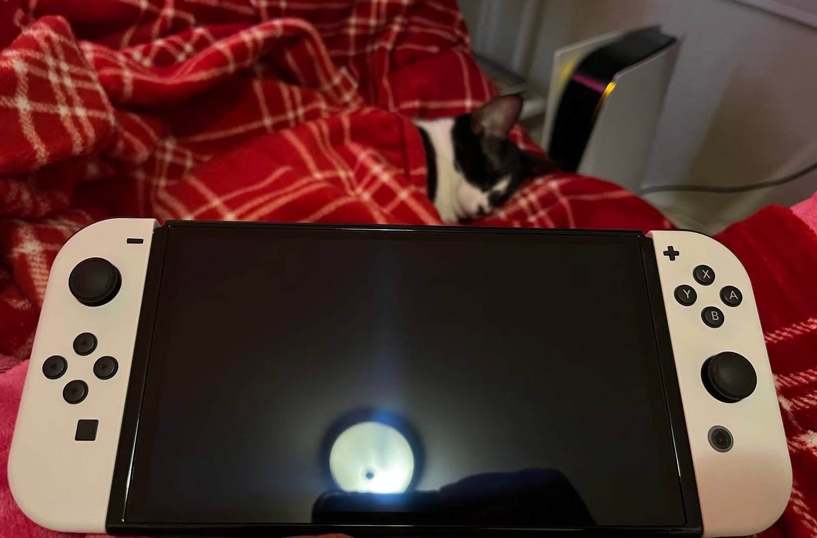 Nintendo switch oled mint condition with accessories 8B61