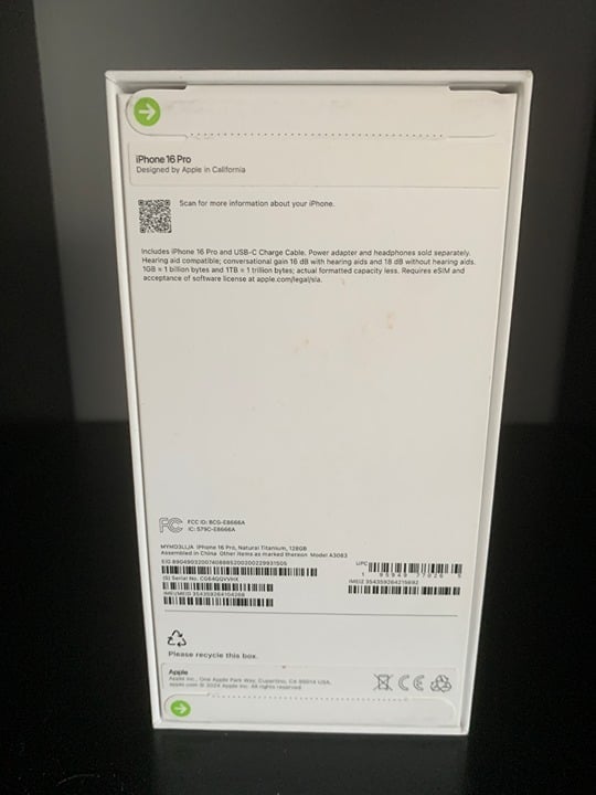 New Iphone 16 Pro Natural Titanium 128GB Boost Mobile 3V83