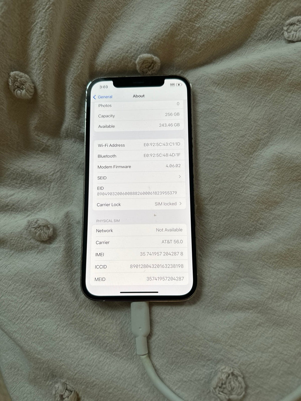 iPhone 12 pro 256gb At&t 1G38