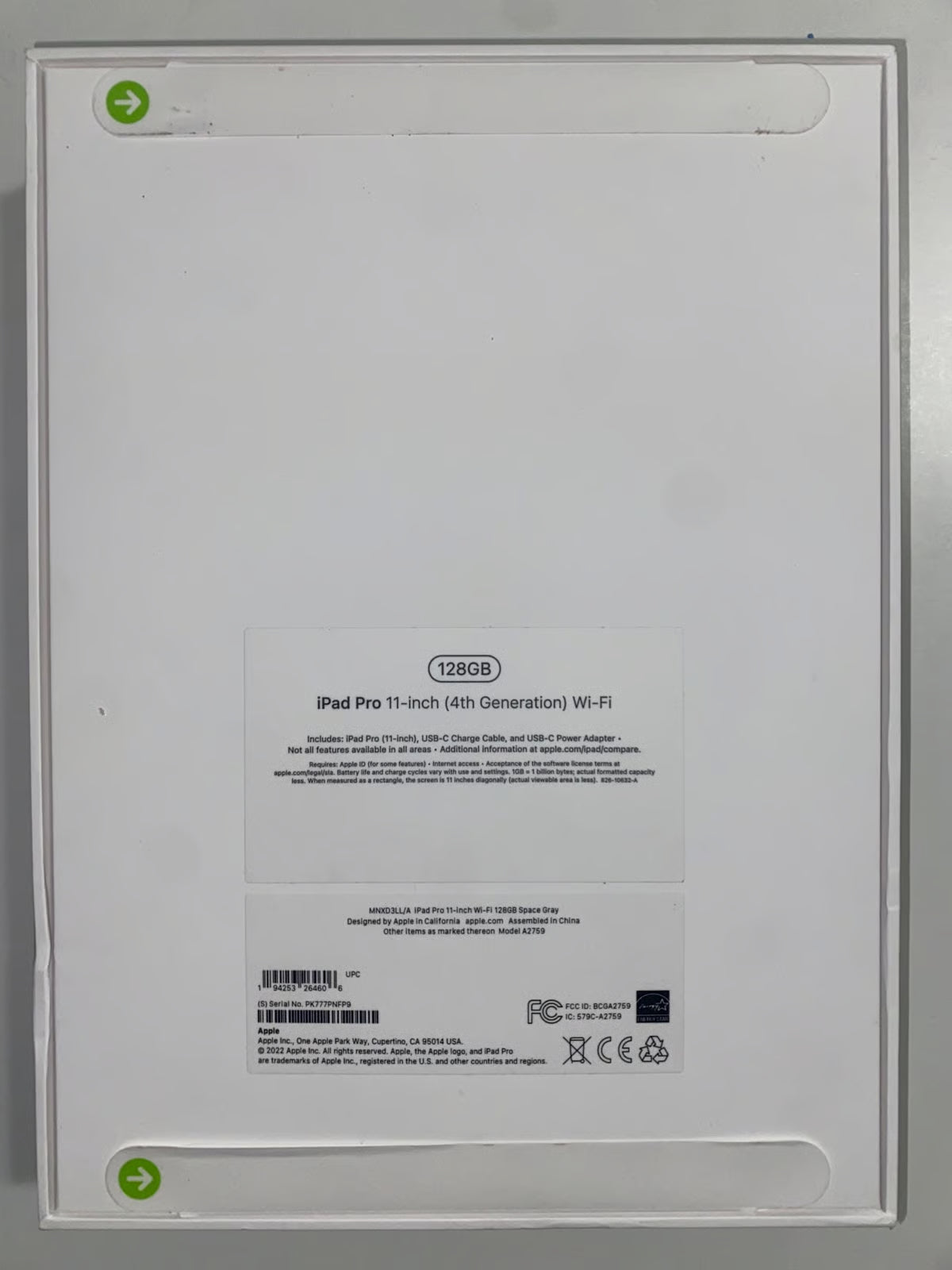 Apple iPad Pro 4th Generation 128 GB in Space Gray 5U11