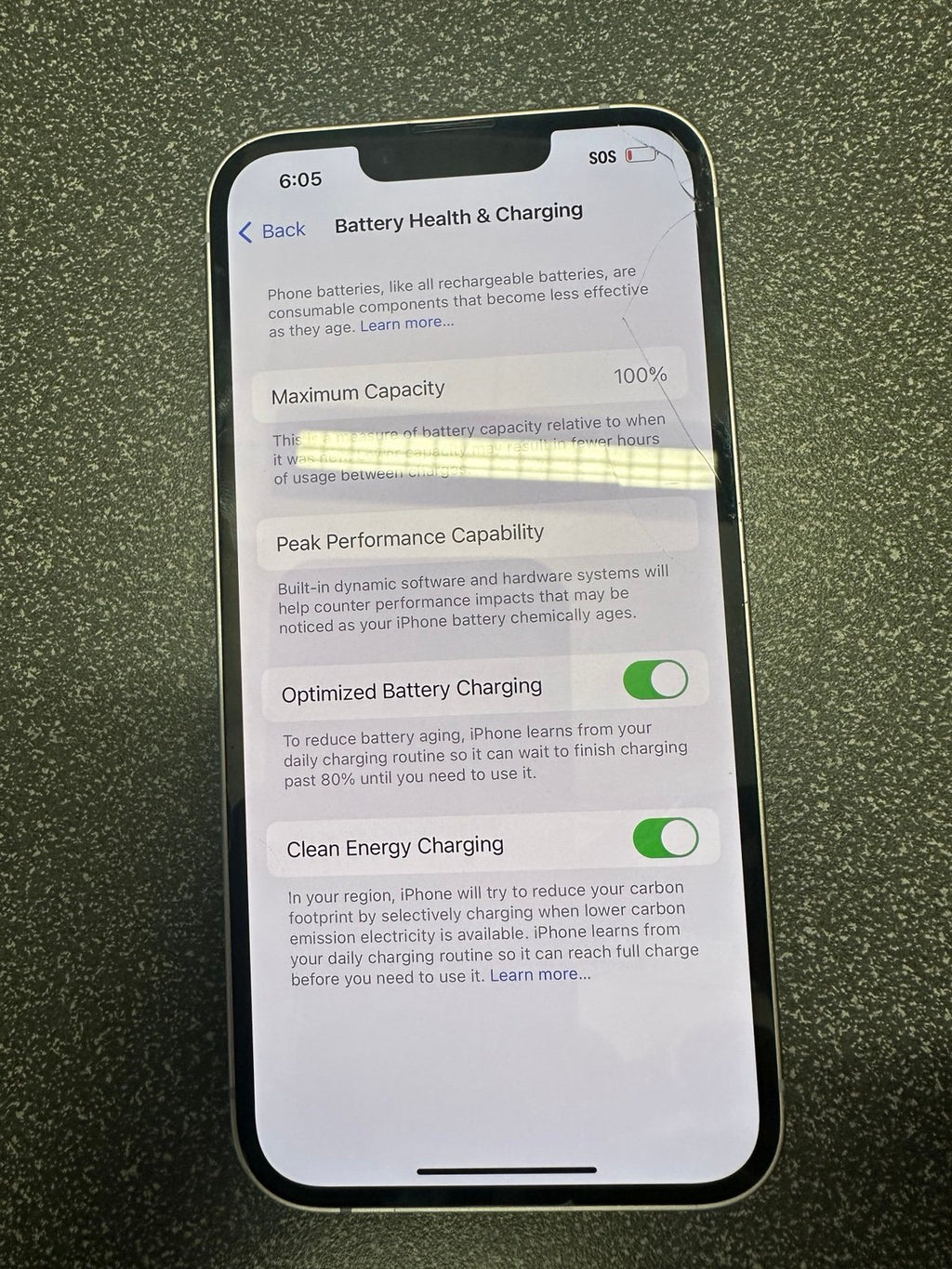 Apple iPhone 14 - 128GB Purple (T-Mobile ONLY SIM Locked) - 100% Battery Health 2D53