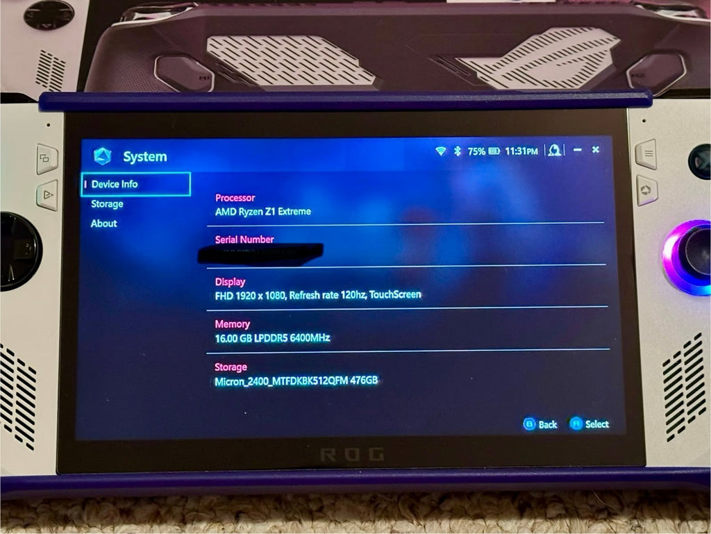 ASUS rog ally z1 extreme 512GB with Accessories 6M32