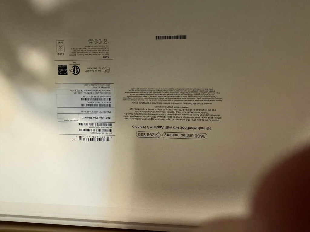 Apple MacBook M3 Pro 16 inch Space Black 2X86