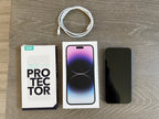 UNLOCKED Apple iPhone 14 Pro Max 256 GB Deep Purple MQ8W3LL/A Used 6V19