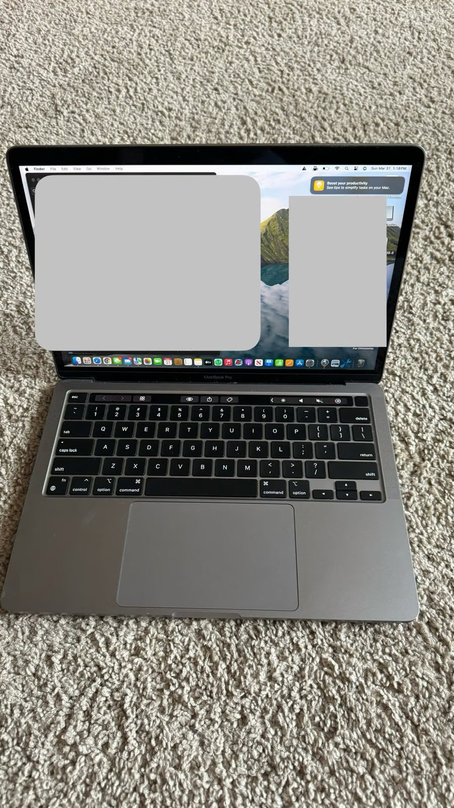 Apple Macbook Pro A2338 13in.  M1 3.2 GHz  256GB SSD 8N51