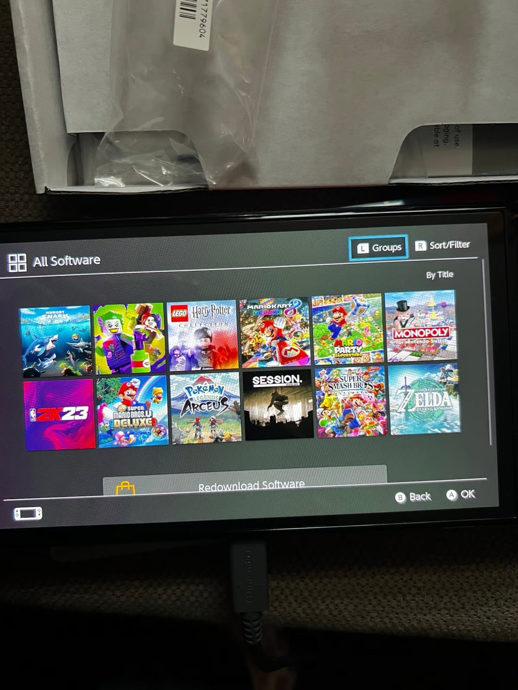 Nintendo Switch OLED Model: Pokemon Scarlet & Violet Edition + Games/Extras 7Y96