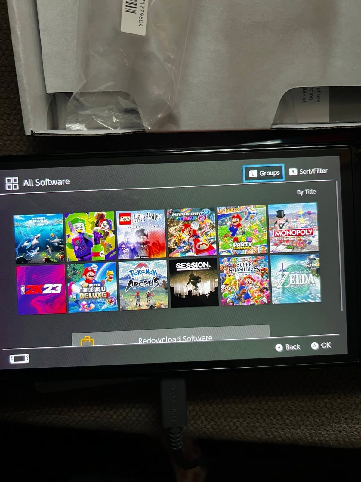 Nintendo Switch OLED Model: Pokemon Scarlet & Violet Edition + Games/Extras 7Y96