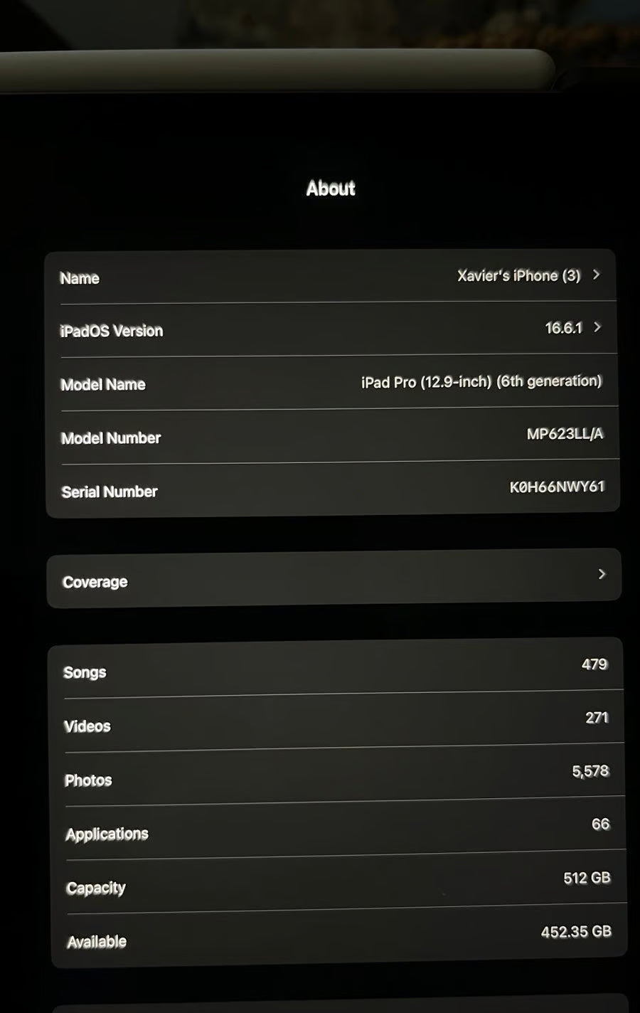 iPad Pro (12.9-inch) (6th generation) 512GB +Cellular 8E33