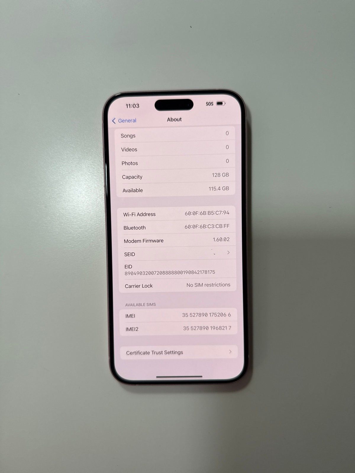 iPhone 15 Plus Pink Carrier Unlocked 5B82