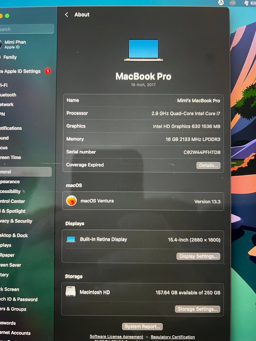 MacBook Pro 2017 15鈥?7Q58