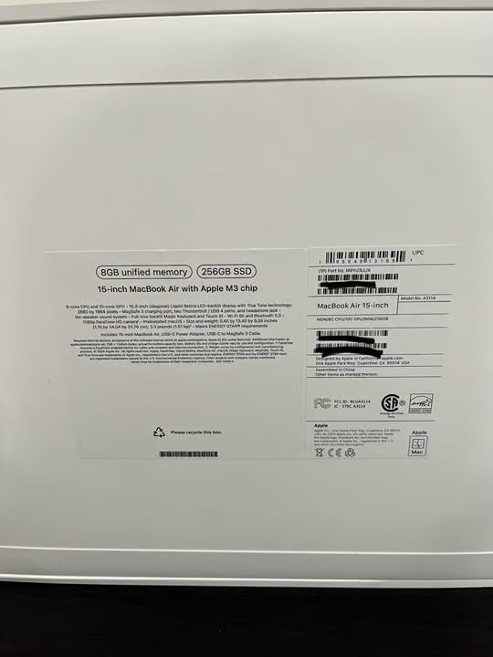 MacBook Air 2024 9Q25