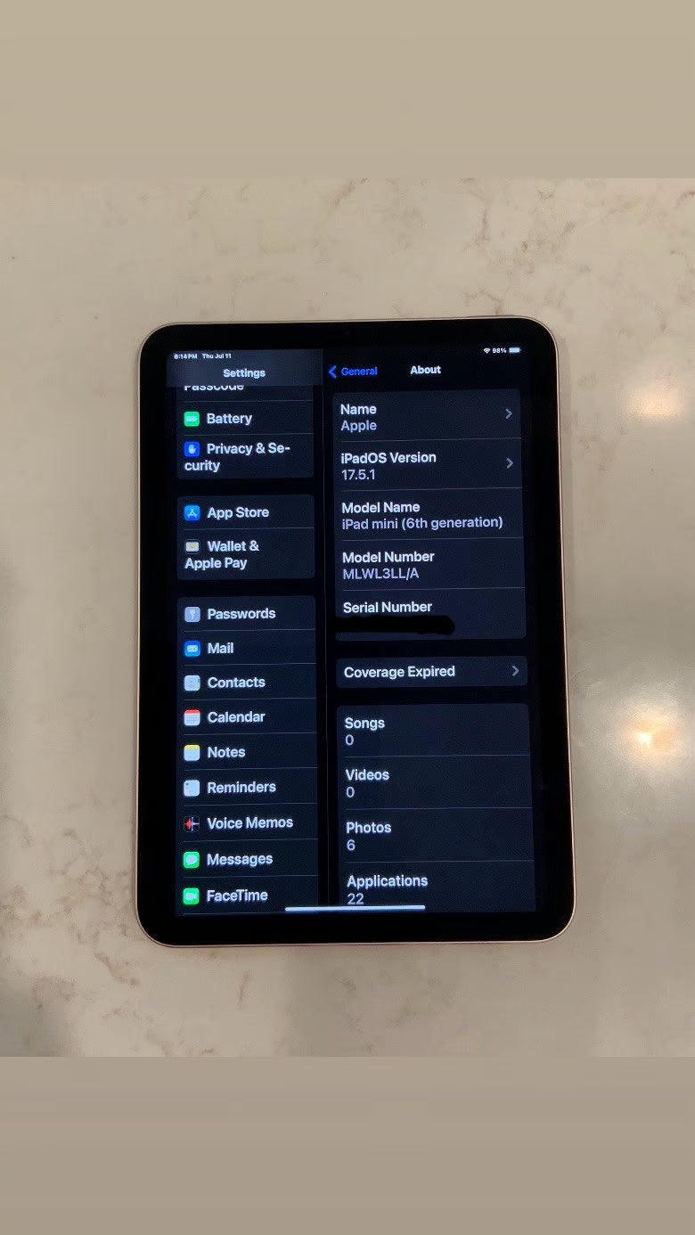 Ipad mini 6th generation 6N18