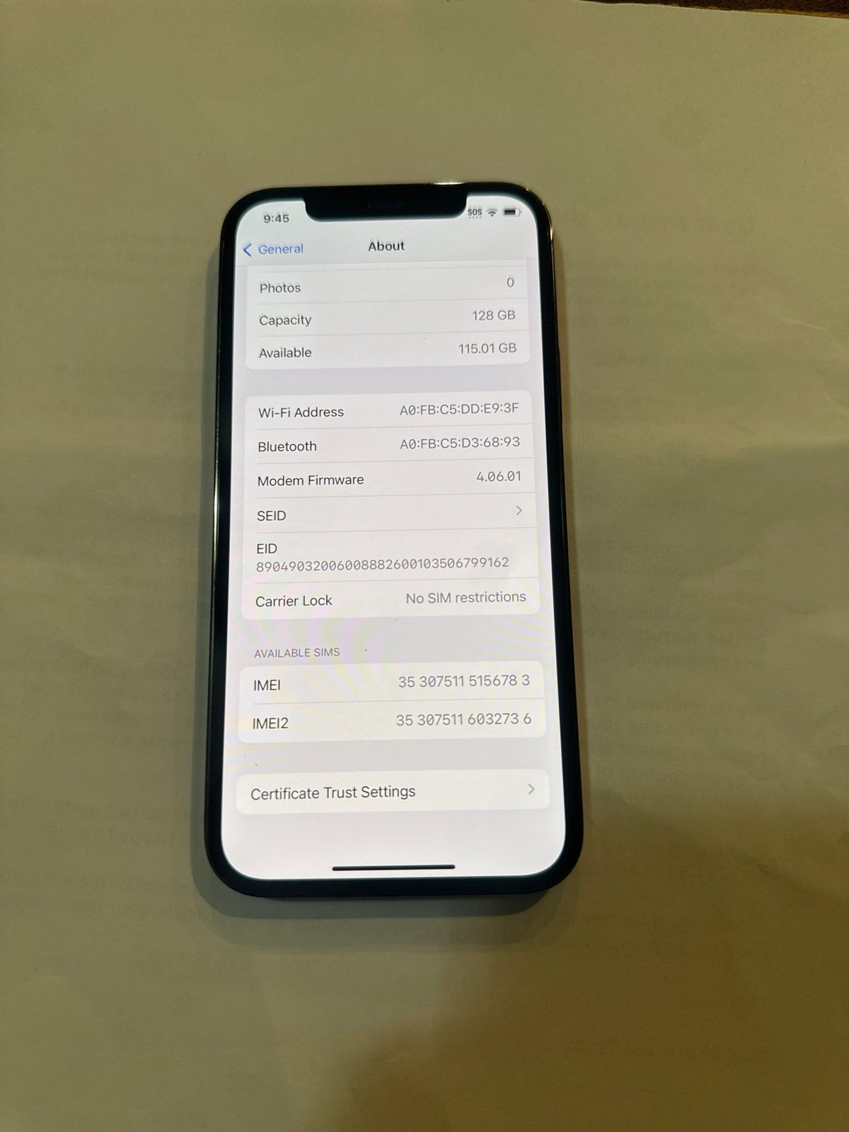 Apple iPhone 12 pro 128gb unlocked 2G36