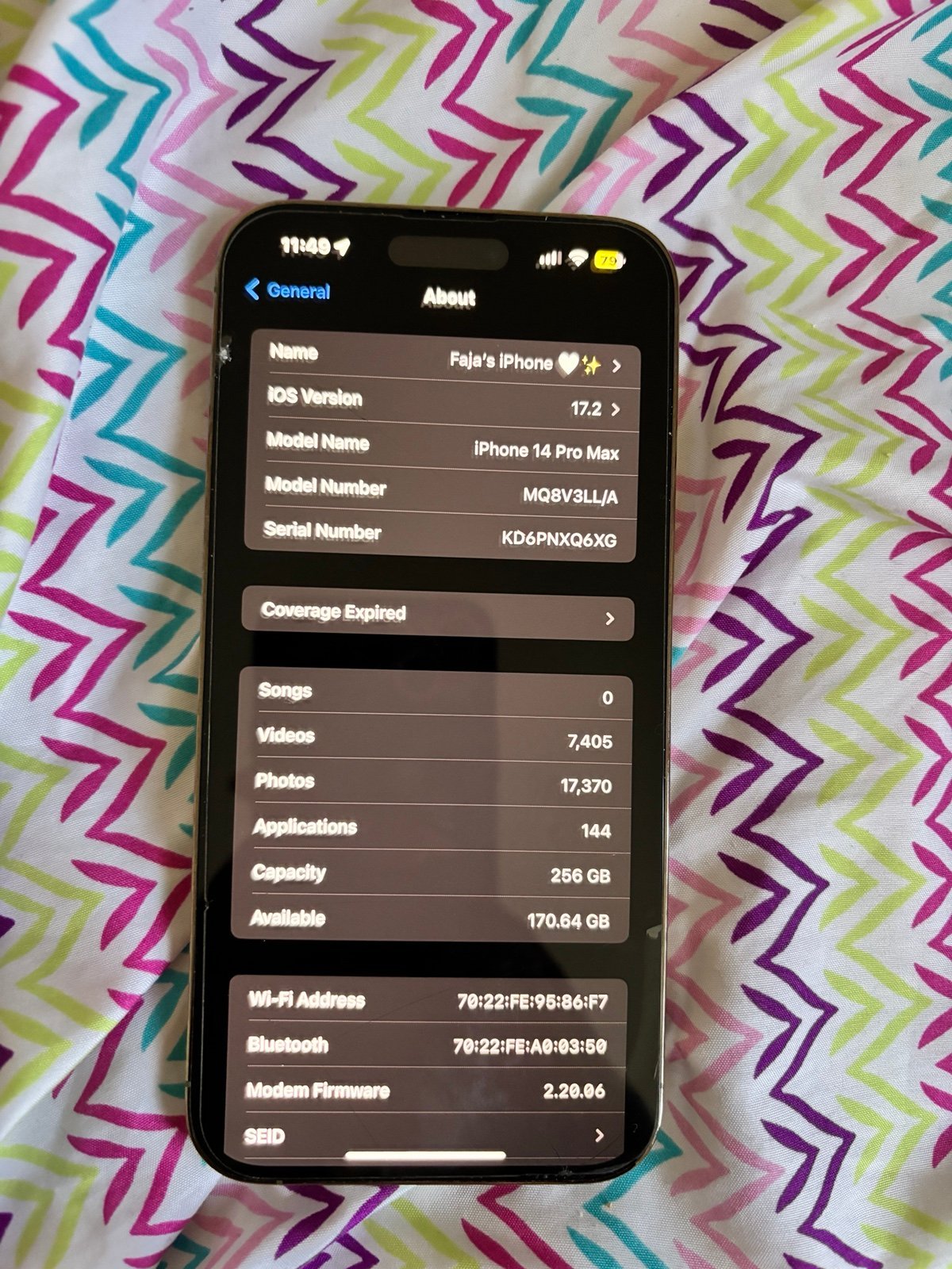 Apple iPhone 14 Pro Max 256 GB in Gold for Verizon 3J81