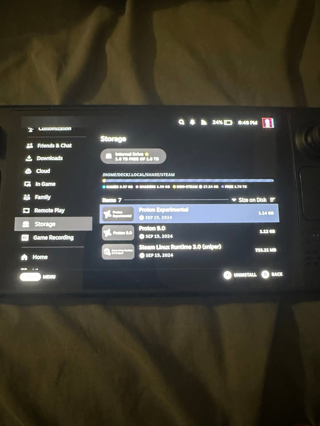 Steam Deck Oled 1TB upgraded to 2TB 2G32