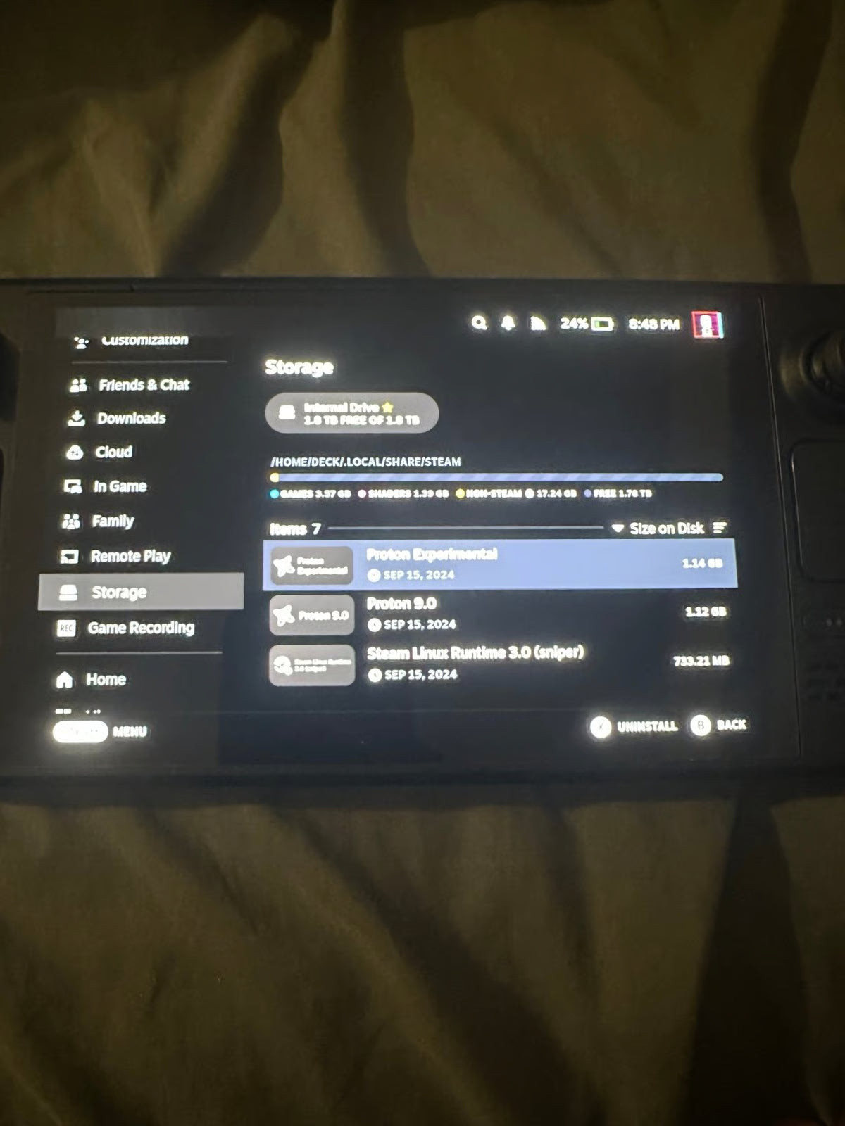 Steam Deck Oled 1TB upgraded to 2TB 2G32