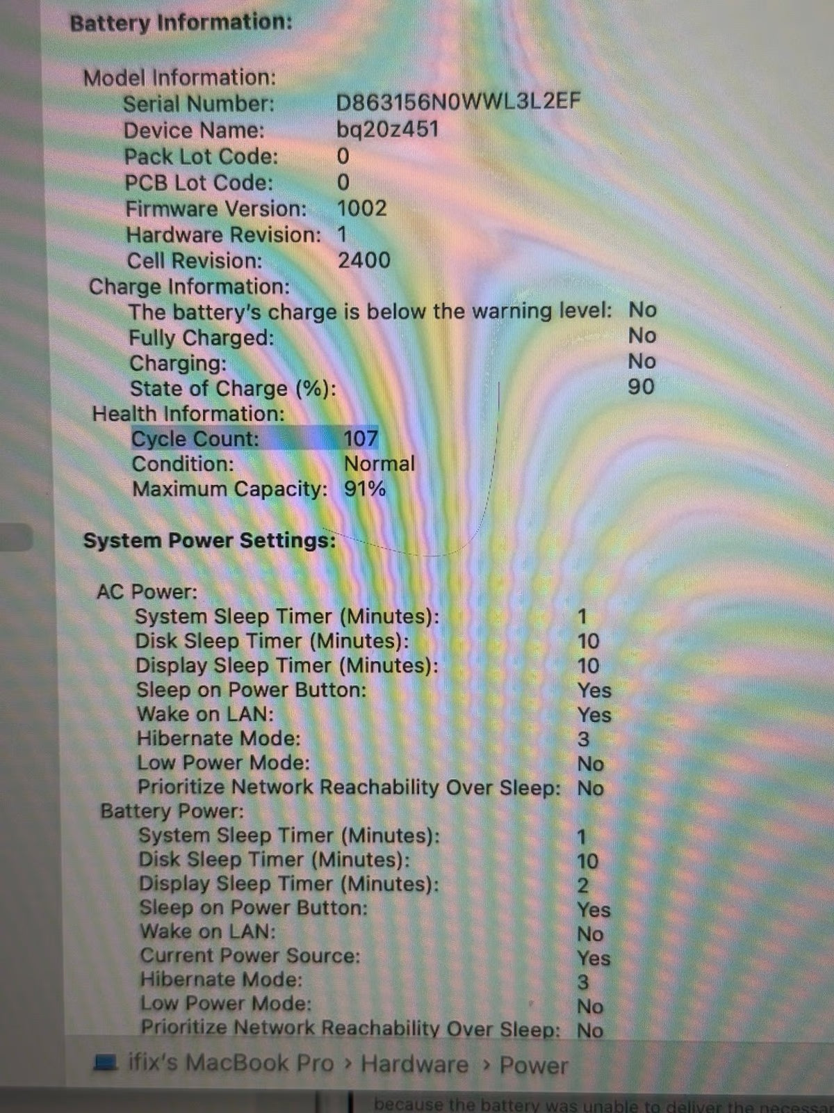 Apple Macbook Pro 13in.  M1 3.2 GHz  512GB SSD 16gb ram 5G78