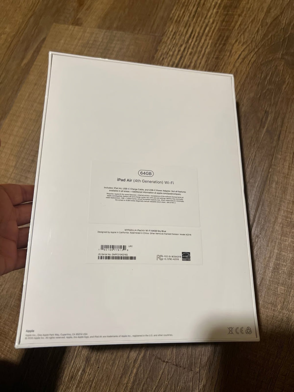 New Apple iPad Air 4th Generation 64GB SkyBlue 3T29