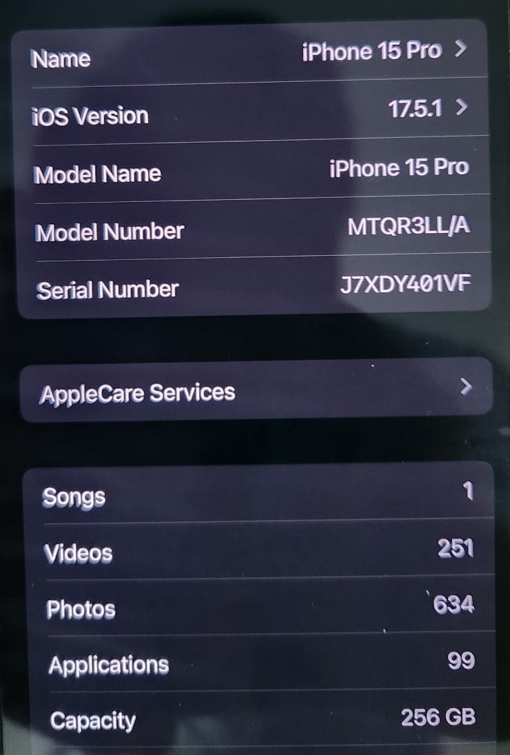 IPhone 15 Pro - 256GB - 100% Battery - Boost Sim Locked 1J55