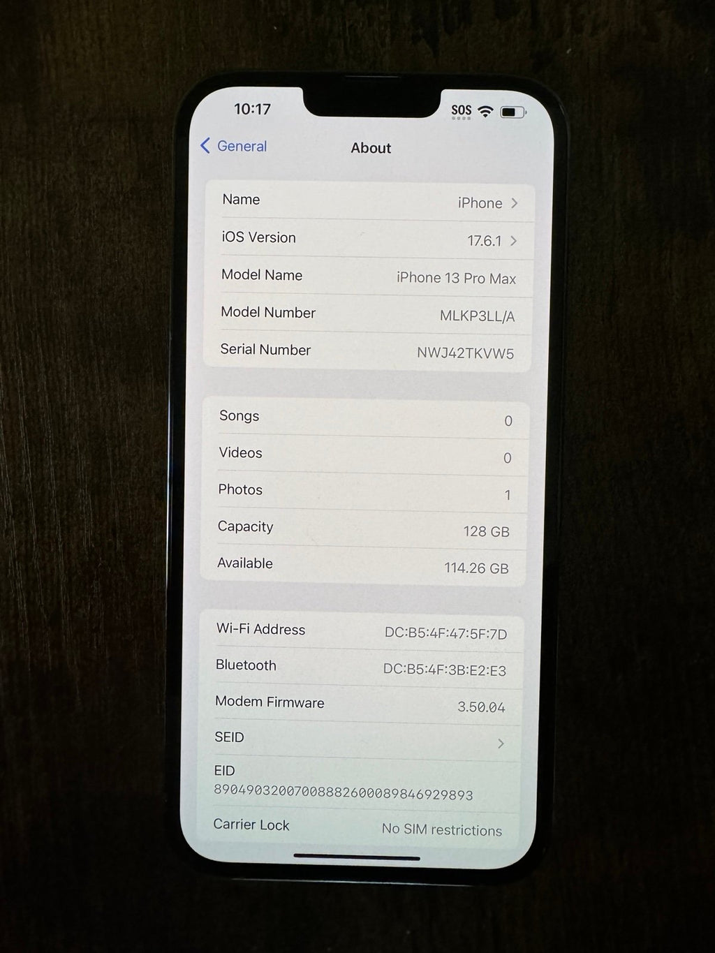 iPhone 13 Pro Max 128gb UNLOCKED 3P12