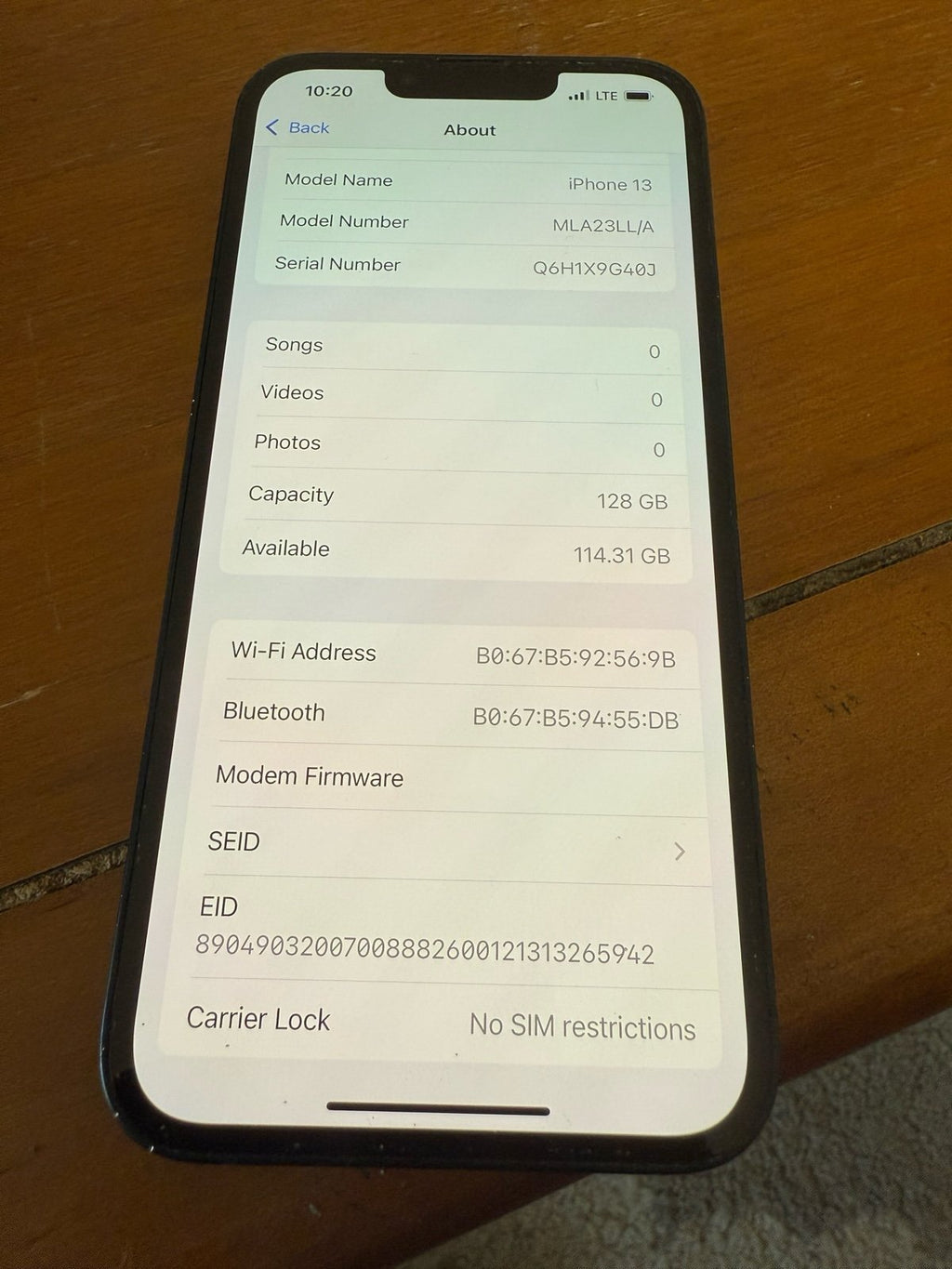 Apple iPhone 13 128 GB in Midnight for Unlocked 9H15