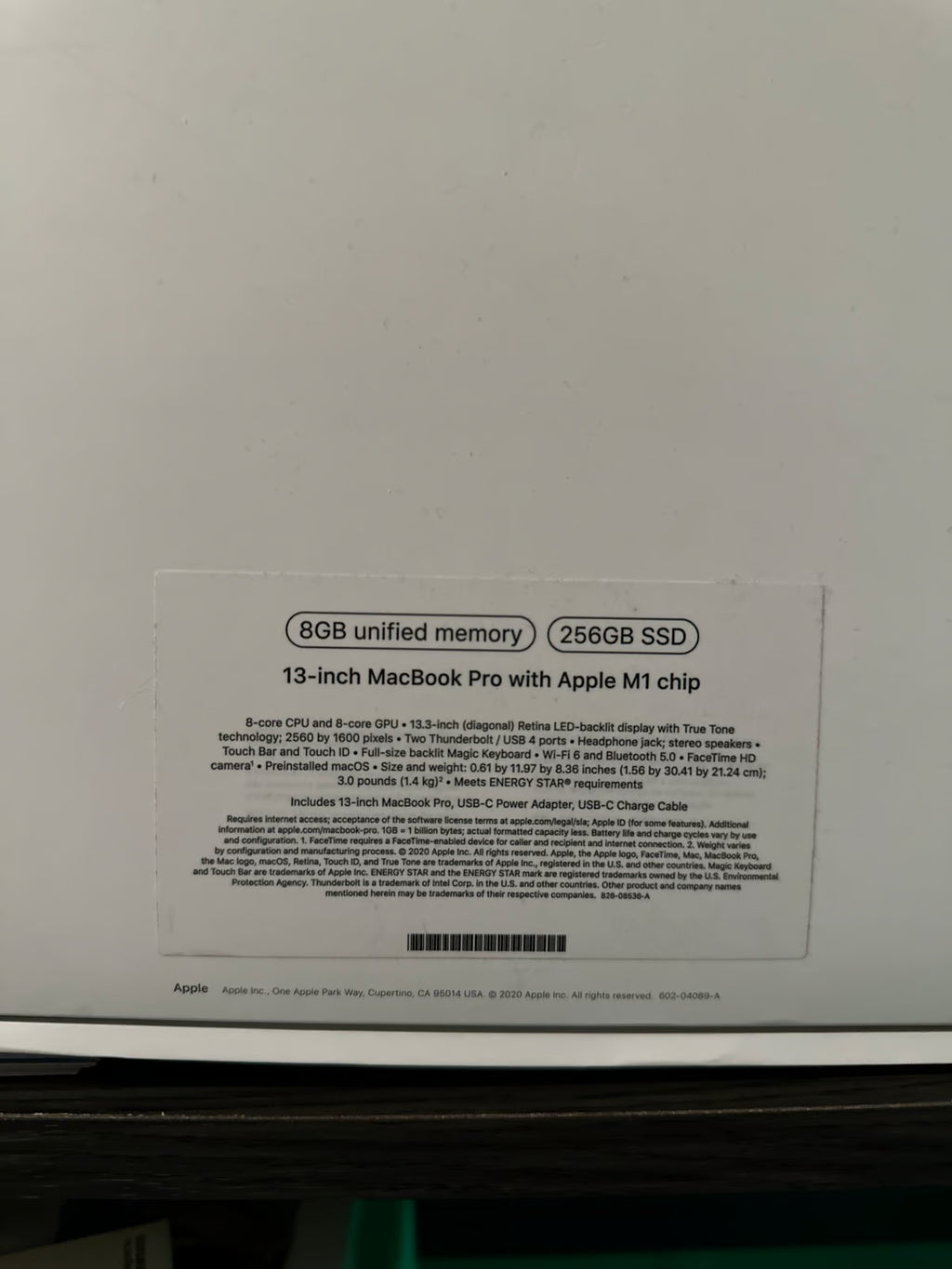 MacBook Pro M1 2020 13 inch 8GB 256GB 1S92