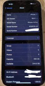 Apple iPhone 14 Pro unlocked 5Q33