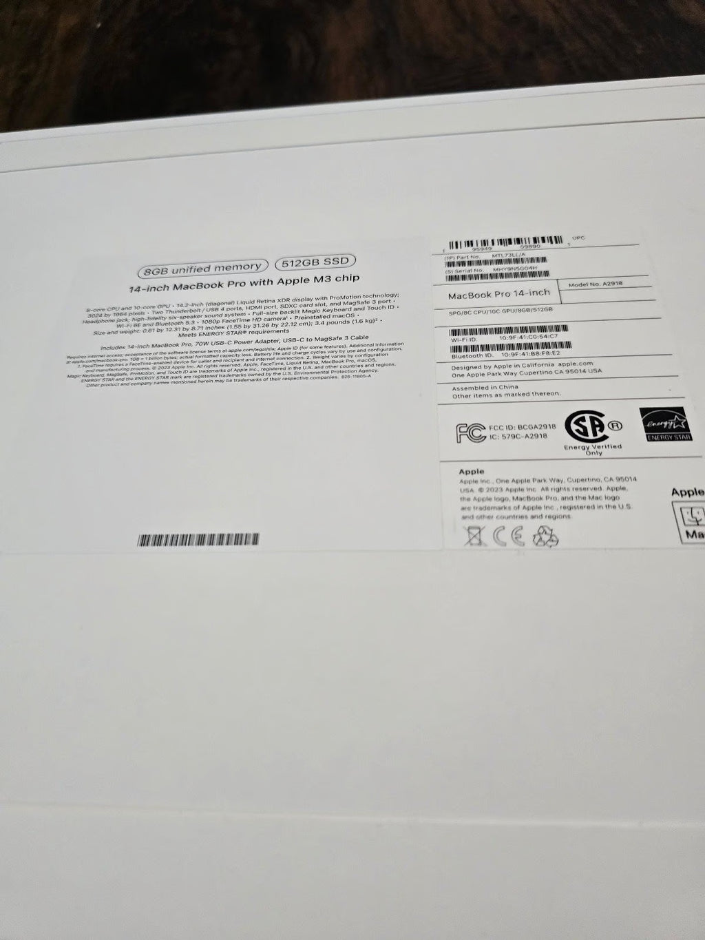 *UNOPENED* 14 in 2023 Macbook Pro M3 chip 512gb 1K16