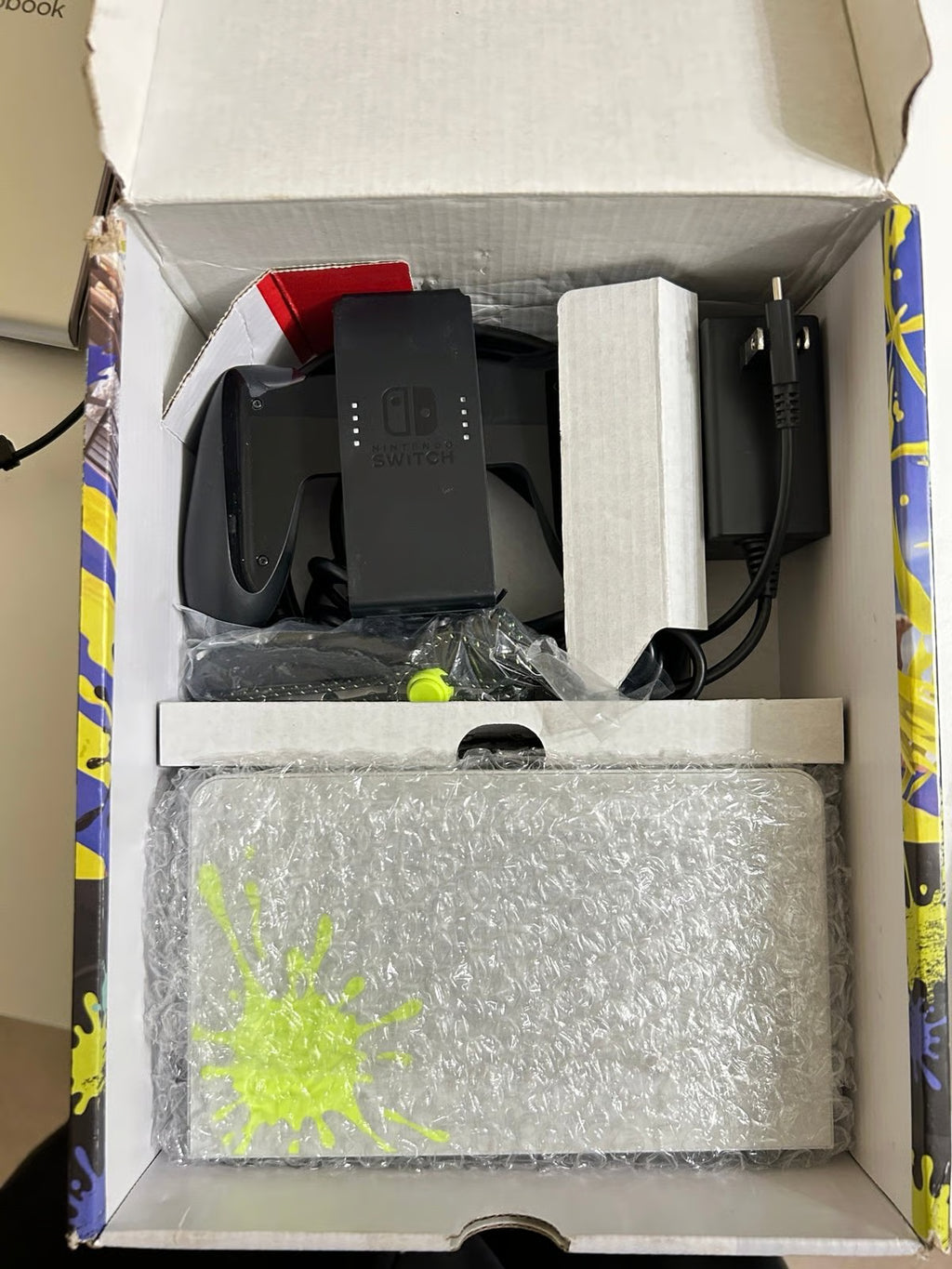 Switch OLED Splatoon edition [MINT] bundle with 512gb sd card preloaded 5D53