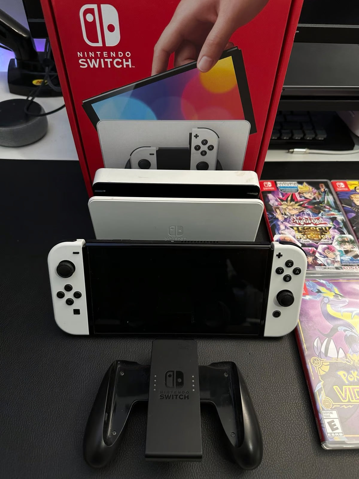 Nintendo Switch OLED Bundle + Pokemon Arceus + Pokemon Scarlet + More 9O85