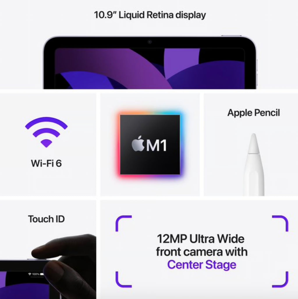 2022 Apple iPad Air wifi 5th Generation 64 GB or 256gb 9C68