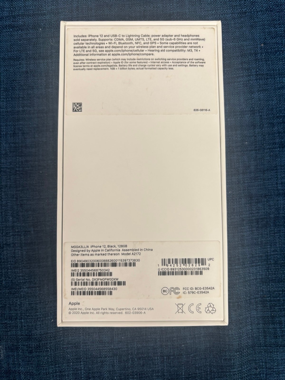 Apple iPhone 12-128GB in Black Unlocked 7D73