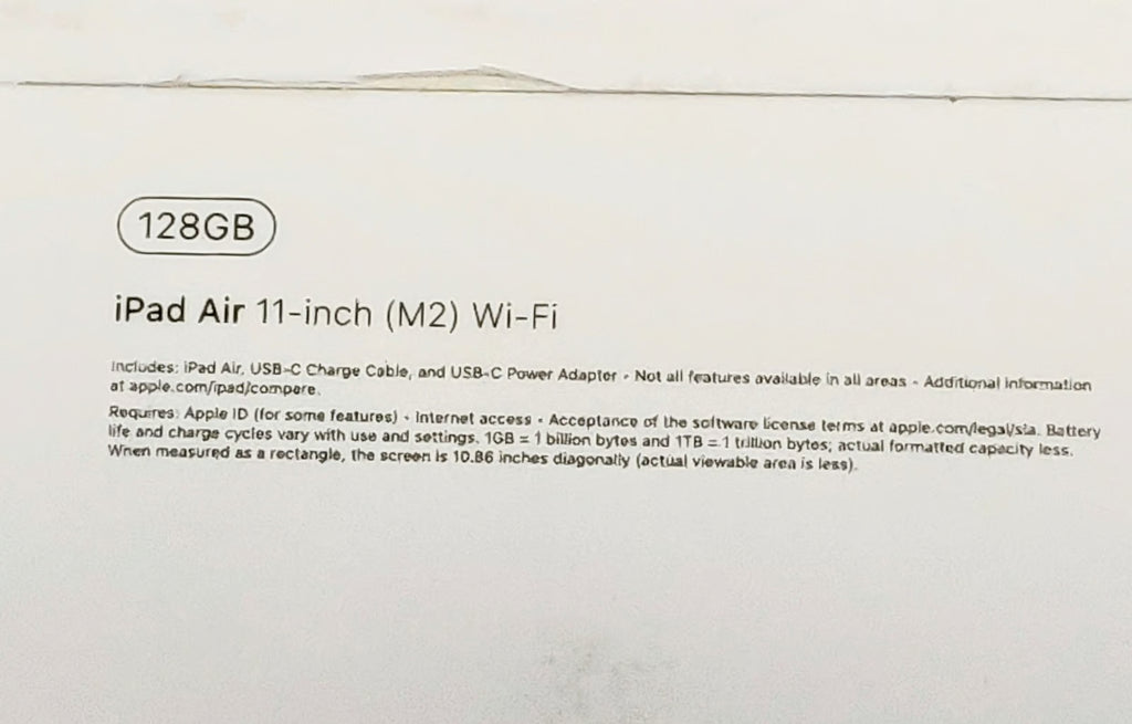 Apple IPad Air 11"" (M2) tablet - Space Grey - WIFI - 128 GB - SEALED 7N98