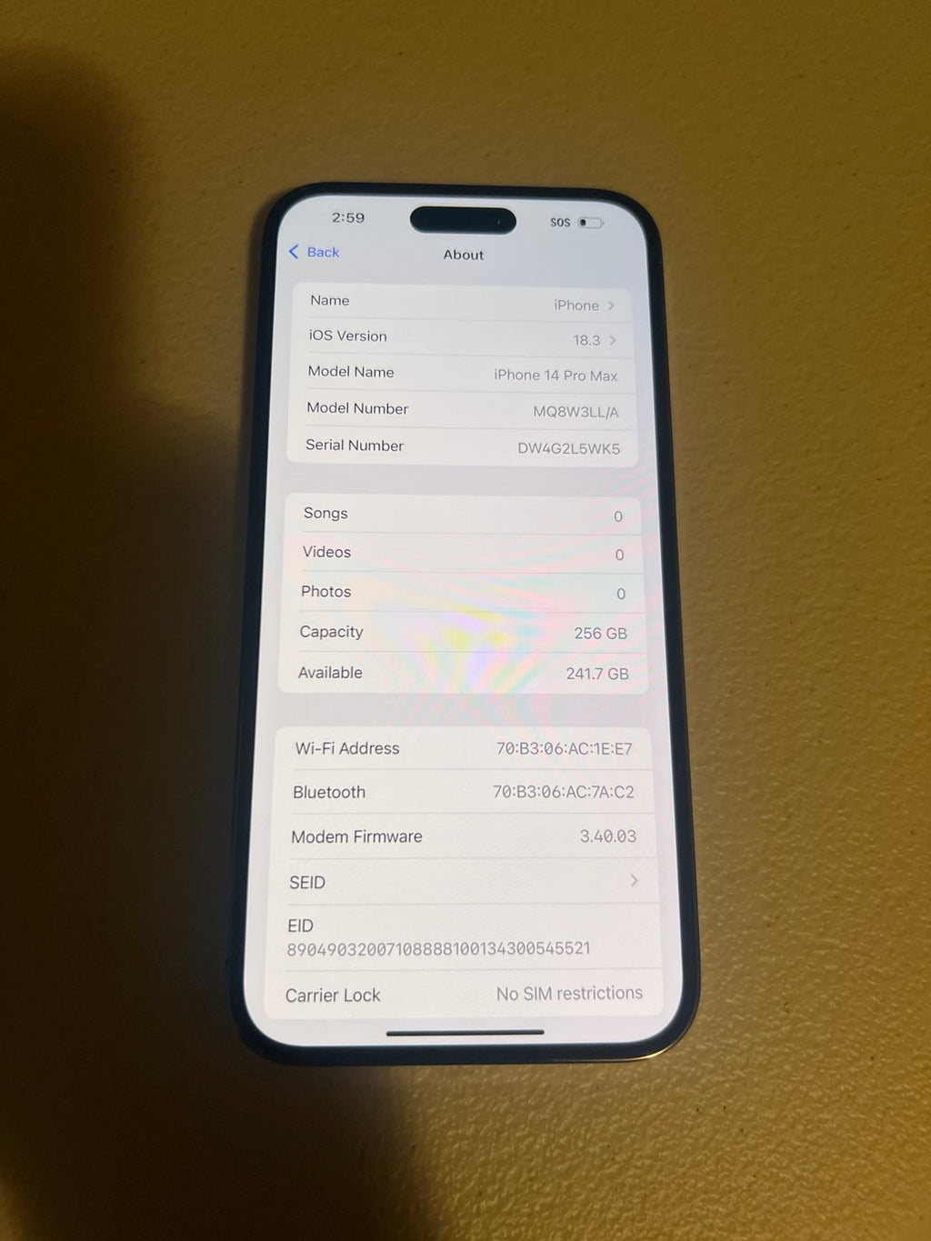 iPhone 14 Pro Max 3W59