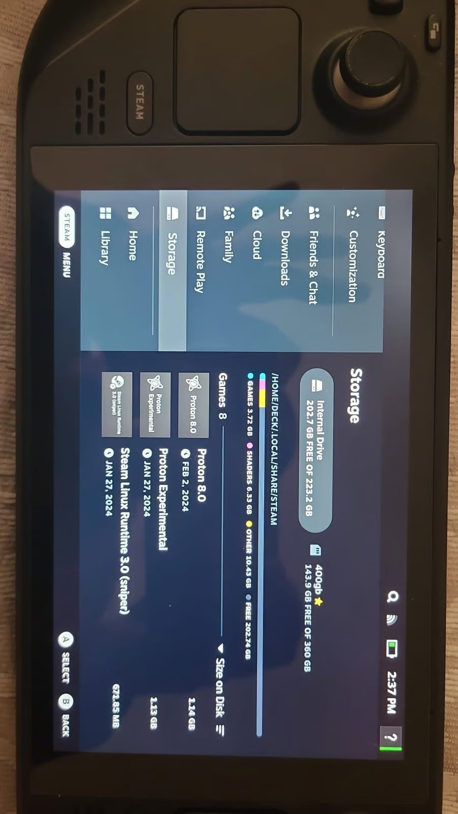 Valve Steam Deck 256 GB bundle - 400gb sd card - RavPower battery bank! 9H73