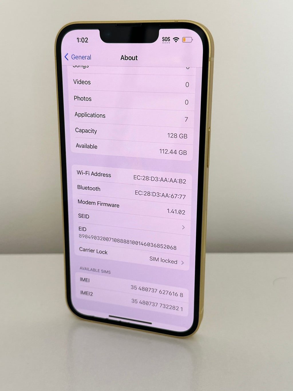 Apple iPhone 14 128 GB in Yellow for T-Mobile 2X39