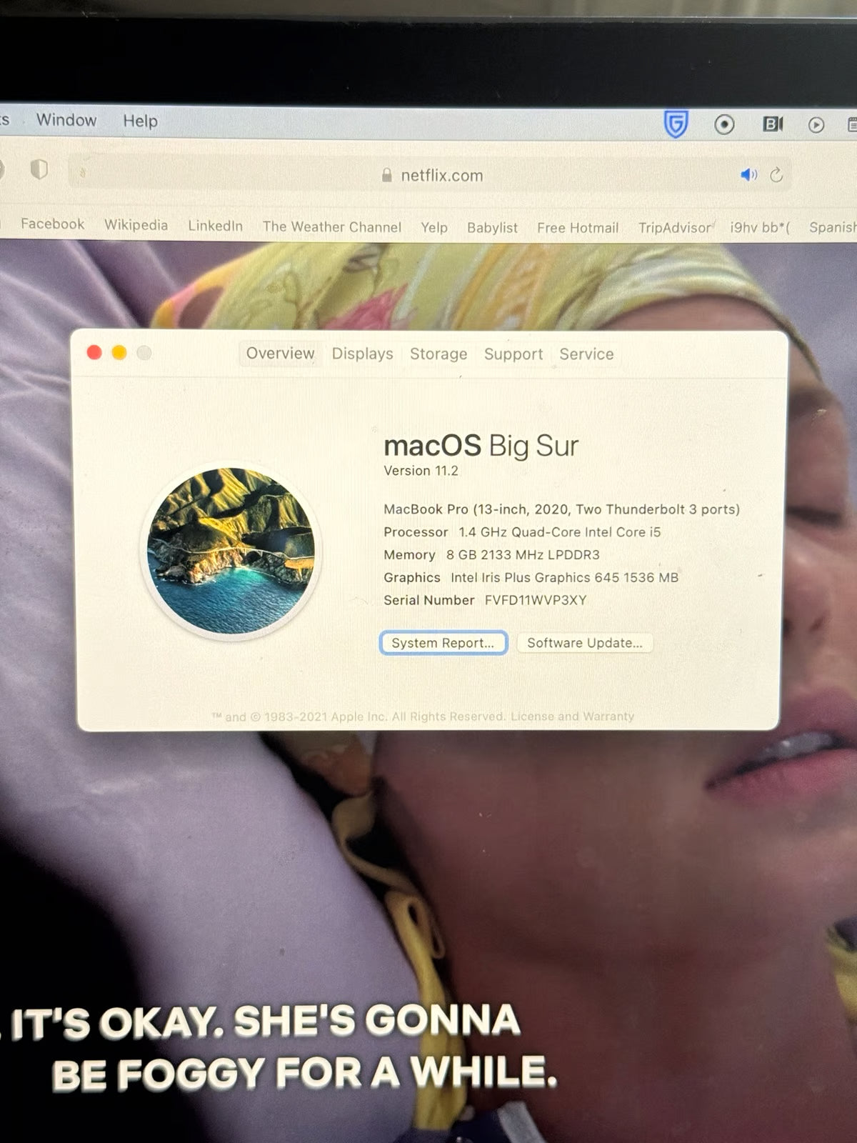 MacBook Pro 2020 13-inch Touchbar 3V82