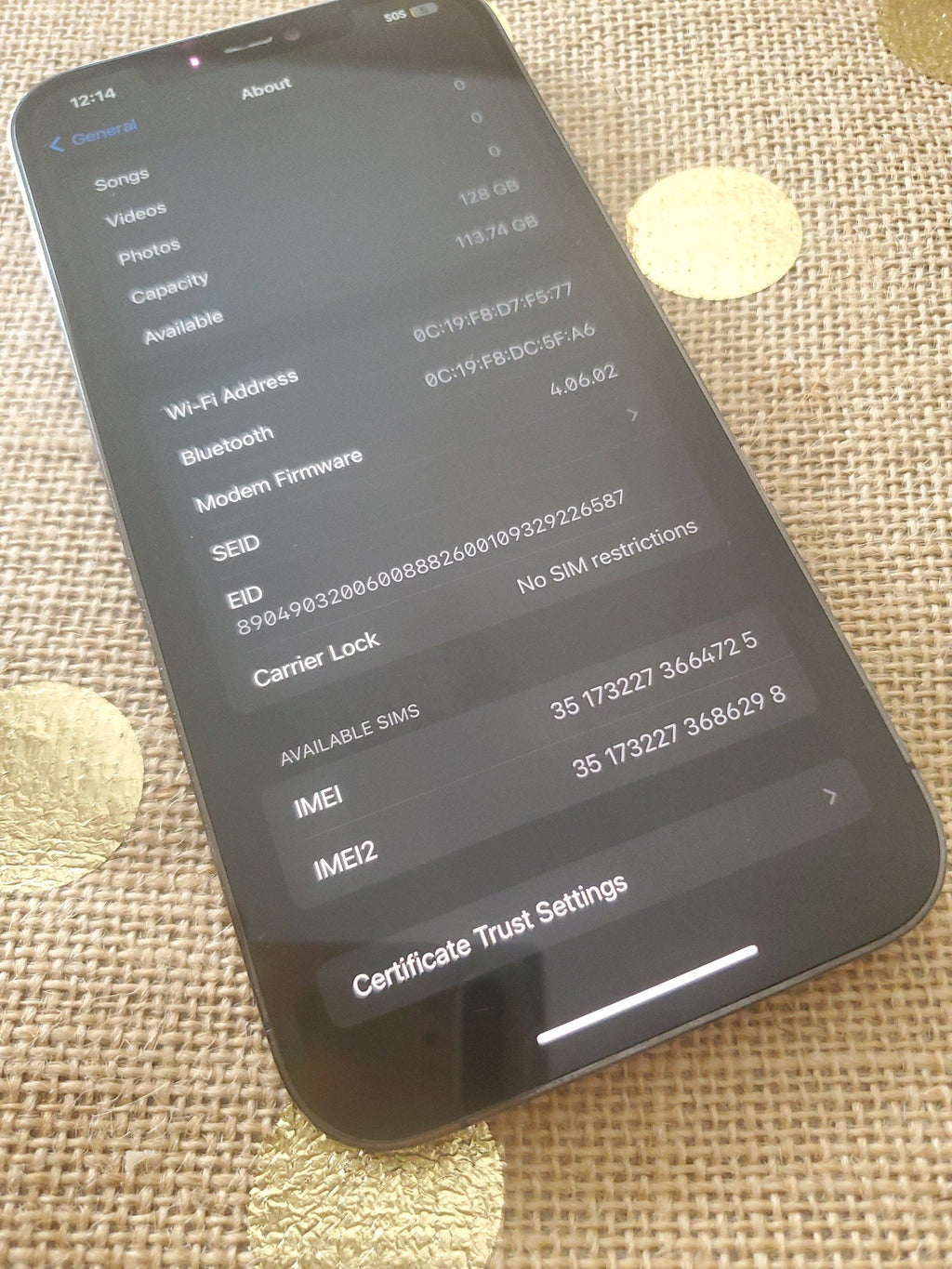 Apple iPhone 12 Pro Max 128 GB in Graphite for Unlocked 1G81