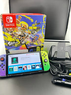 Switch OLED Splatoon edition [MINT] bundle with 512gb sd card preloaded 5D53