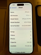 iPhone 15 pro 128 gb black with black apple case 8C12