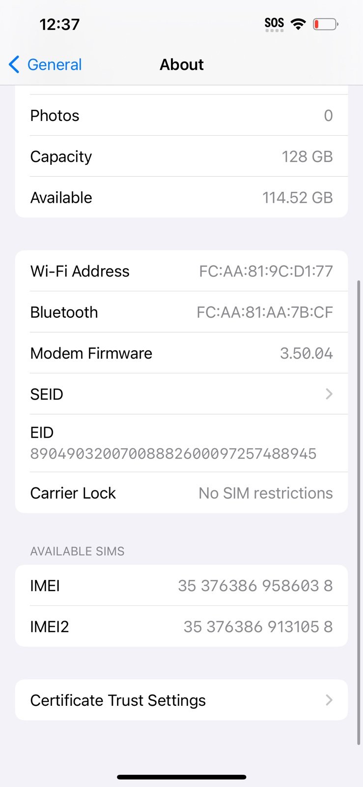 Apple iPhone 13 128 GB in Blue Unlocked 9L69