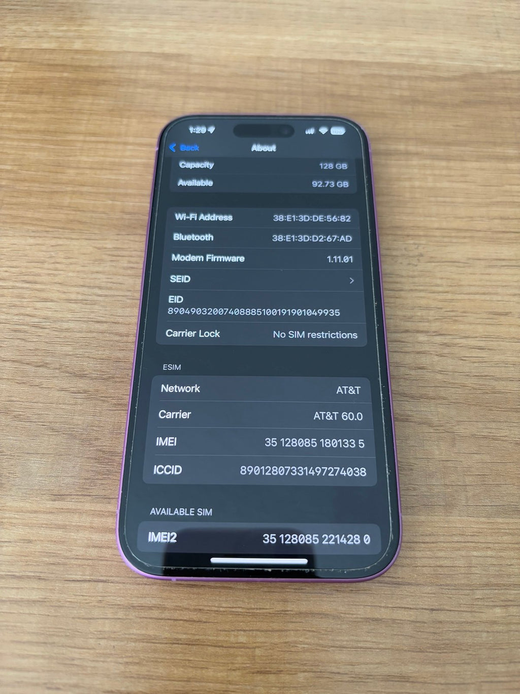 Unlocked iPhone 16 128gb 6Z63