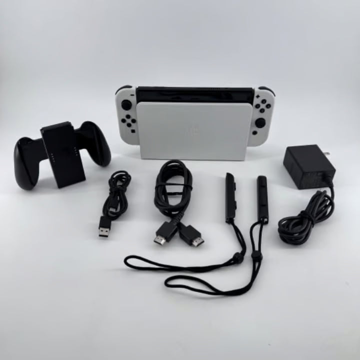 Nintendo Switch OLED Console Gamers Bundle with RGB Wireless Controller and MORE 3K19