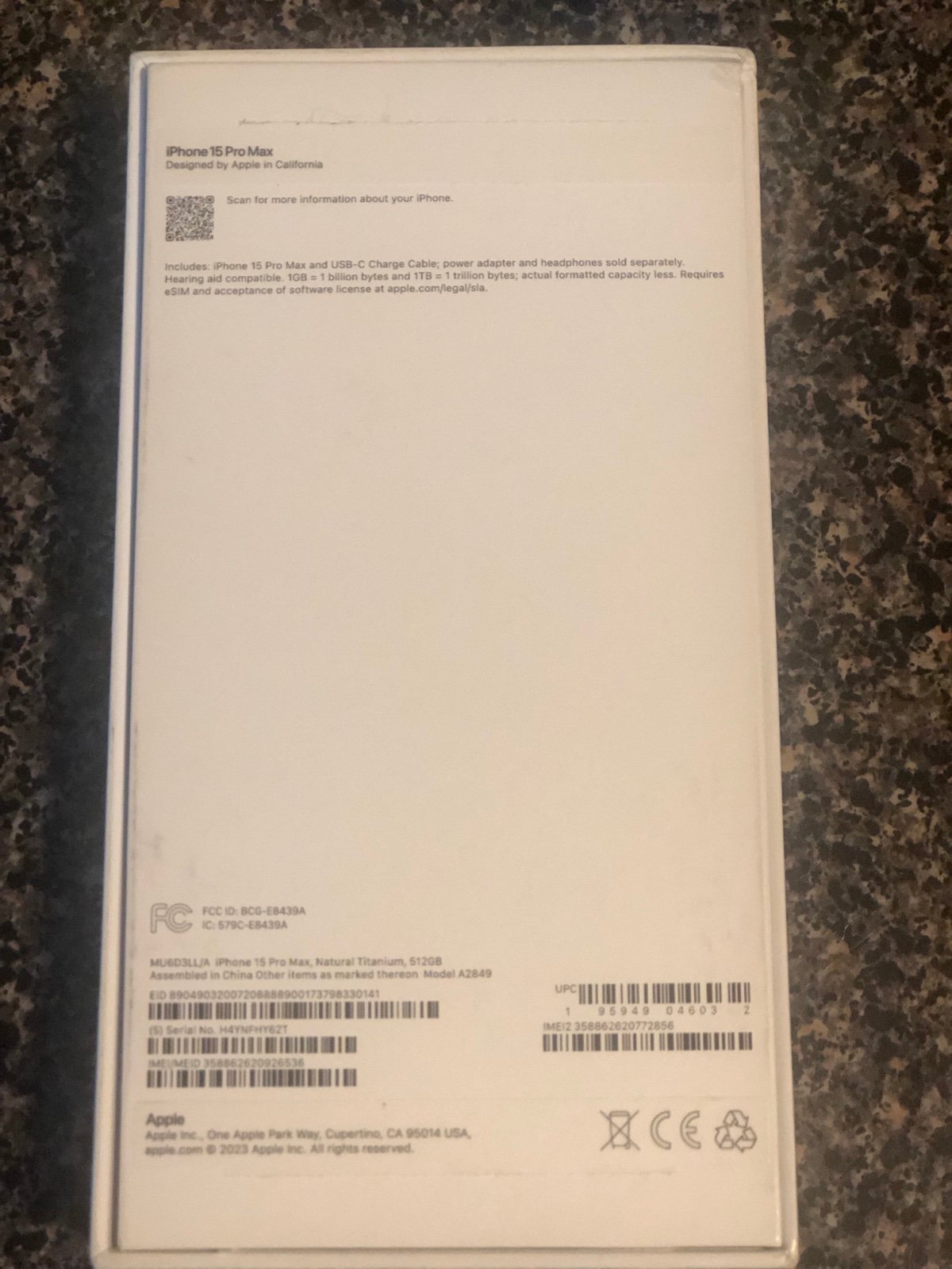 Iphone 15 pro max phone unlocked 512GB 7W85